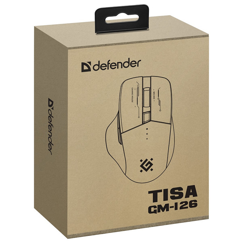 Мишка Defender Tisa GM-126, бездротова, ігрова, 1600 dpi., 7кн., 400 mAh, синьо-біла