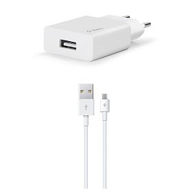 Зарядний пристрій Ttec SmartCharger USB 2А White (2SCS20MB) + кабель microUSB