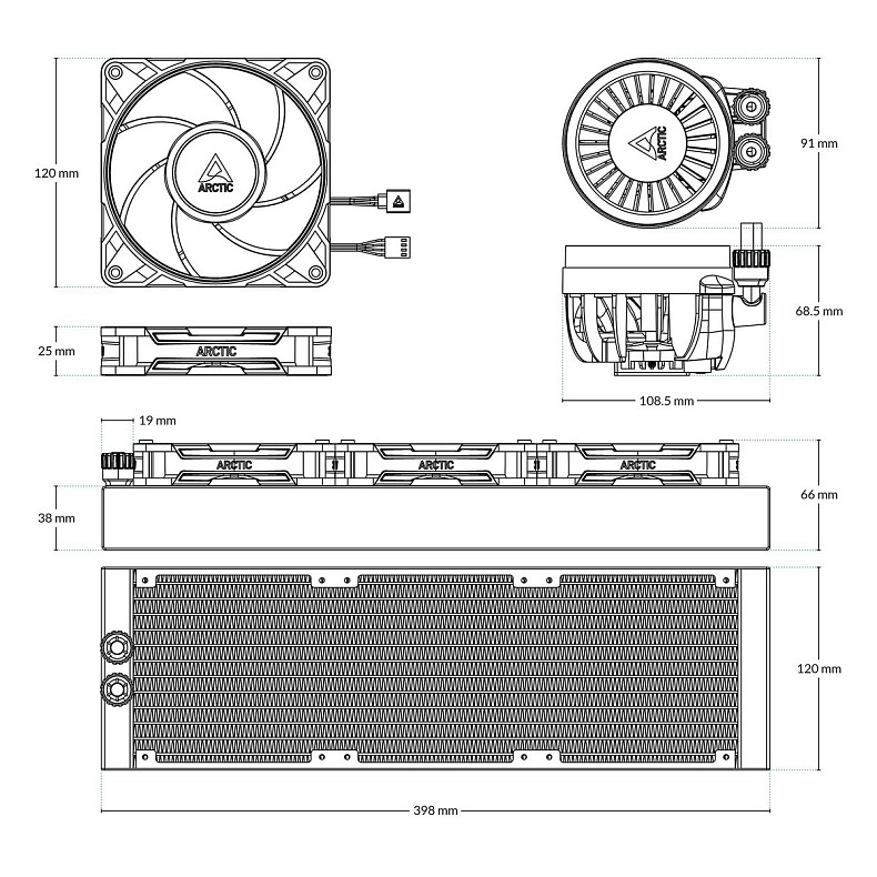 Система водяного охлаждения Arctic Liquid Freezer III Pro 360 Black (ACFRE00180A)