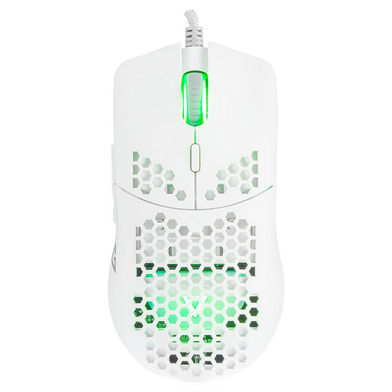 Мышка Modecom Shinobi 3327 Volcano, игровая, 5200dpi., 6кн., белая
