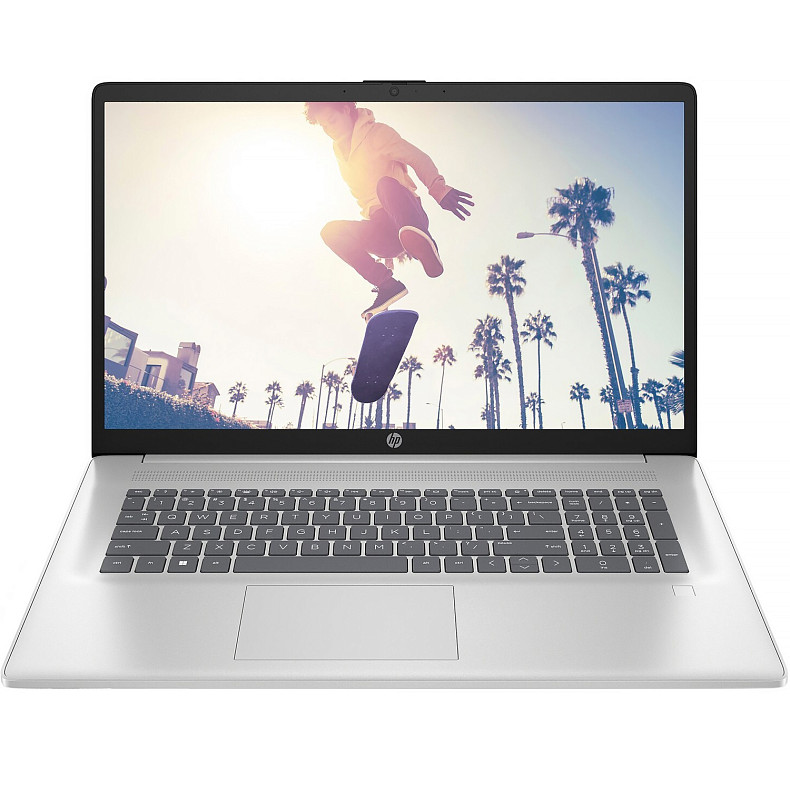 Ноутбук HP 17-cp2045ua 17.3" FHD IPS, 300n/Ryzen 5-7520U (4.3)/16Gb/SSD512Gb/Radeon/DOS/Сріблястий