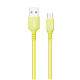 Кабель ColorWay USB-microUSB, soft silicone, 2.4А, 1м, Yellow (CW-CBUM043-Y)