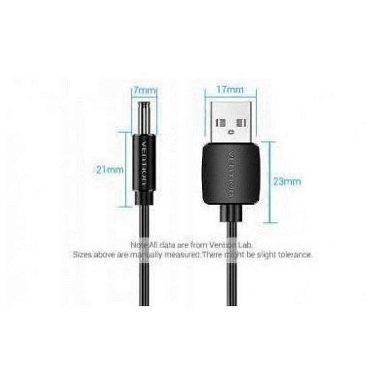 Кабель Vention USB - DC 3.5мм (M/M), 1 м, Black (CEXBF)