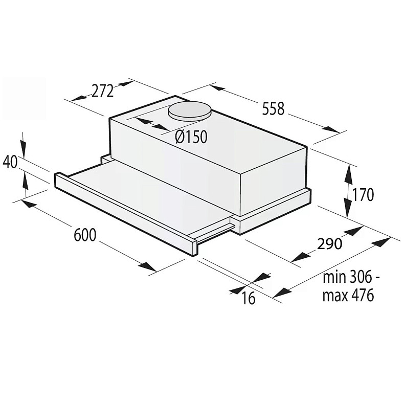 Витяжка телескопічна Gorenje TH 60E3 X