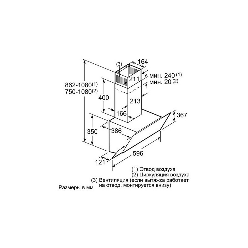 Вытяжка Bosch DWK065G20R