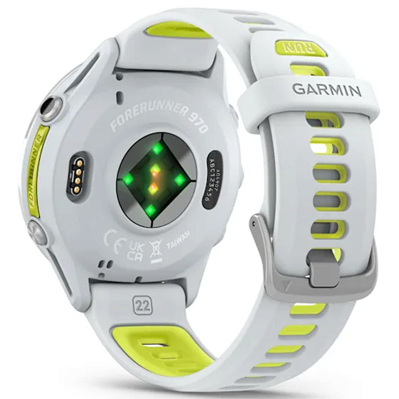 Спортивний годинник Garmin Forerunner 970 Titanium with Whitestone Case and Whitestone/Translucent Amp Yellow Band (010-02969-01)