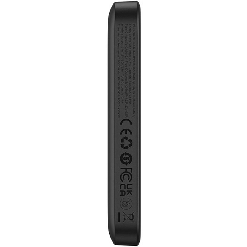 УМБ Baseus Magnetic Wireless Mini Air 6000mAh 20W PD,QC, USB-C In/Out, Qi-15W Black