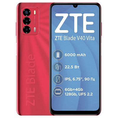 Смартфон ZTE Blade V40 Vita 4/128GB Dual Sim Red