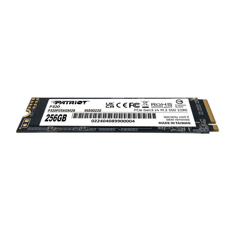 SSD диск 256GB Patriot P320 M.2 2280 PCIe 3.0 x4 NVMe TLC (P320P256GM28)