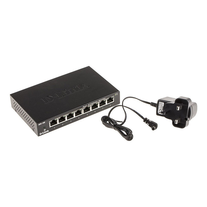 Коммутатор D-Link DGS-108 8xGE, Неуправляемый