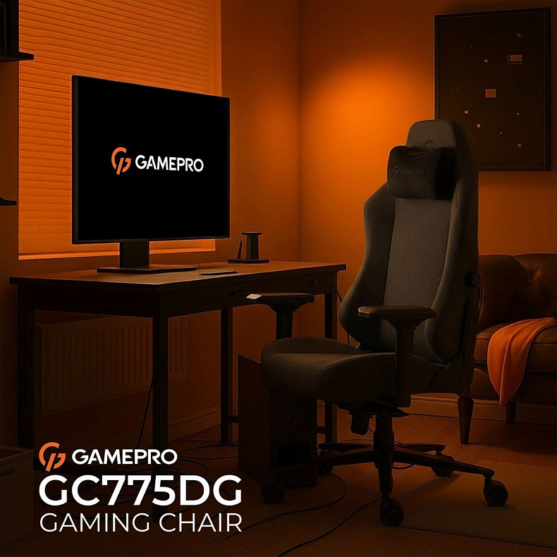 Крісло ігрове GamePro GC775DG Fabric Dark Gray