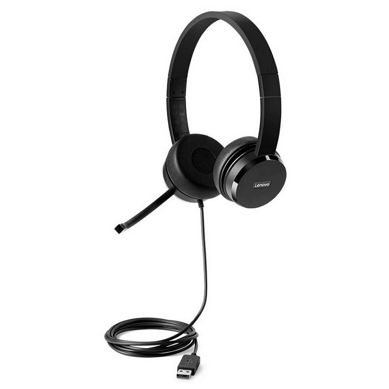 Гарнитура Lenovo 100 Stereo USB (4XD0X88524)