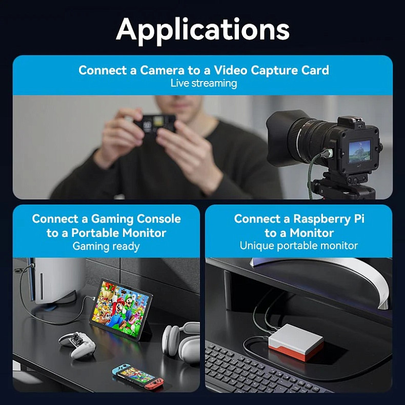 Кабель Vention HDMI M - Micro HDMI M, 2.1 м, V2.0 8K 60Гц Aluminum Alloy Type Green