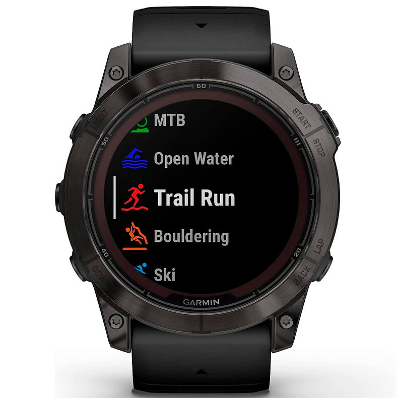 Спортивний годинник GARMIN Fenix 7X Pro Sapphire Solar Carbon Gray DLC Titanium with Black Band