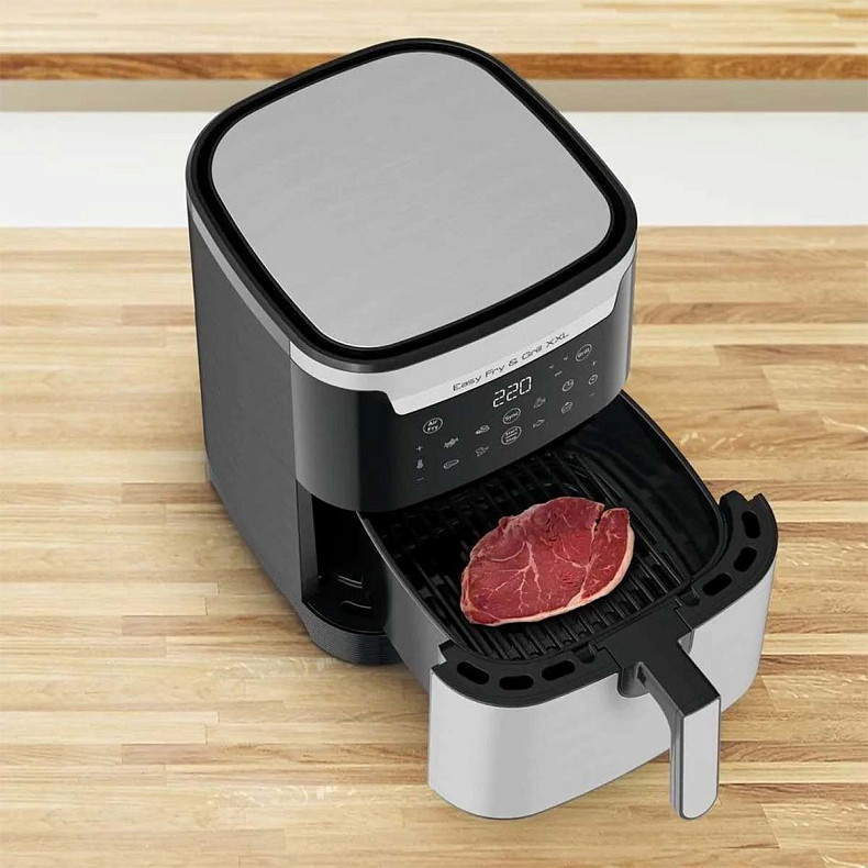 Мультипіч Tefal EASY FRY & GRILL XXL, 1830Вт, чаша-6,5л, сенсорне керування, 8 програм, розділювач д