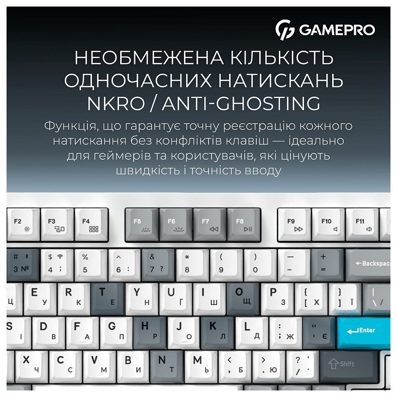 Клавиатура GamePro Asgard Drakkar Keychron Super Red Switch White (MK305WH)