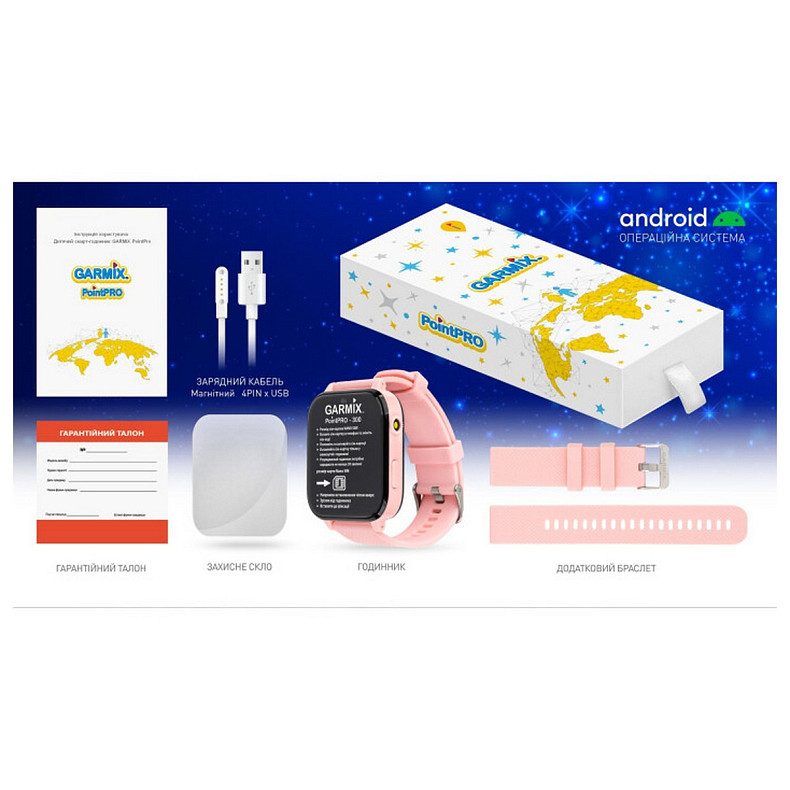 Дитячий смарт-годинник Garmix PointPRO-300 4G/GPS/WiFi Pink