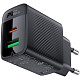 Зарядное устройство Acefast 2xUSB 20W (USB-C+USB-A) Gan A78 Black