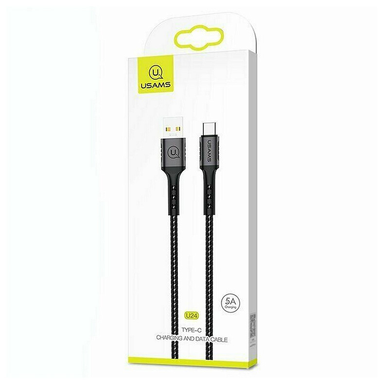 Кабель Usams US-SJ289 USB-USB Type-C, 1.2 м, Black (SJ289USB01)