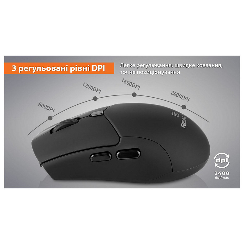 Миша бездротова REAL-EL RM-460W Black