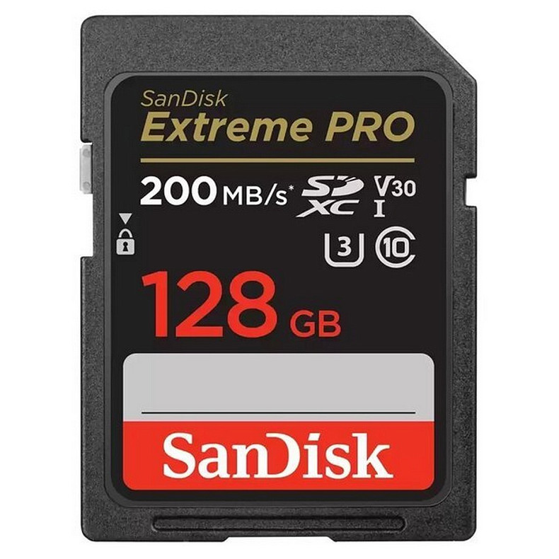 Карта памяти SanDisk 128 GB SDXC UHS-I U3 V30 Extreme PRO (SDSDXXD-128G-GN4IN)