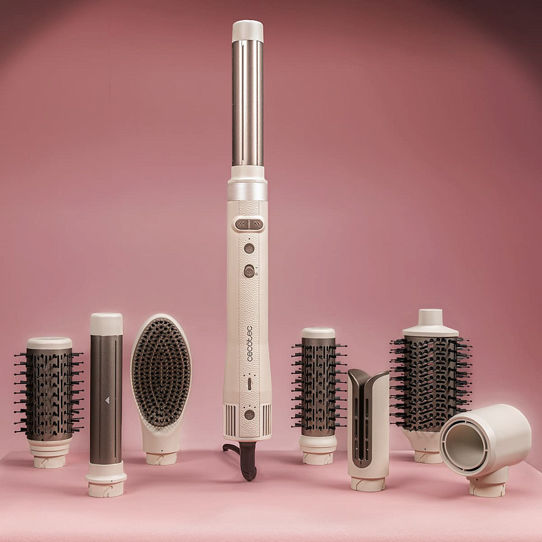 Стайлер CECOTEC Bamba CeramicCare 8in1 AirGlam Gyro Champagne 