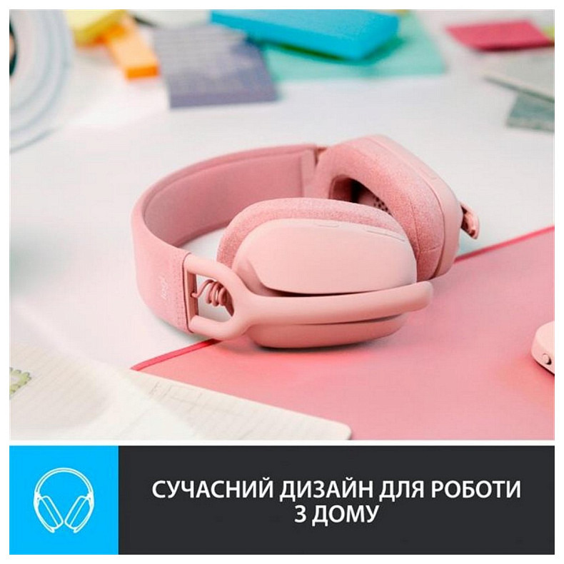 Bluetooth-гарнитура Logitech Zone Vibe 100 Wireless Rose (981-001224)