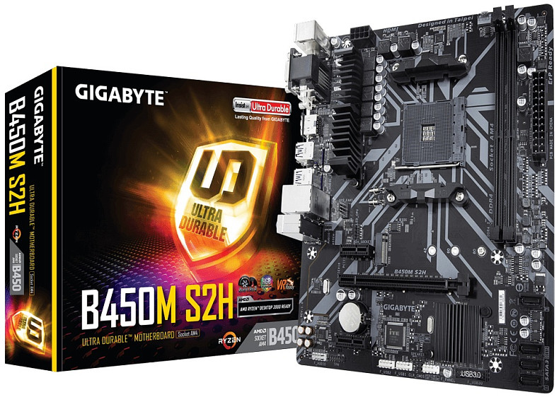 Материнська плата Gigabyte B450M S2H Socket AM4