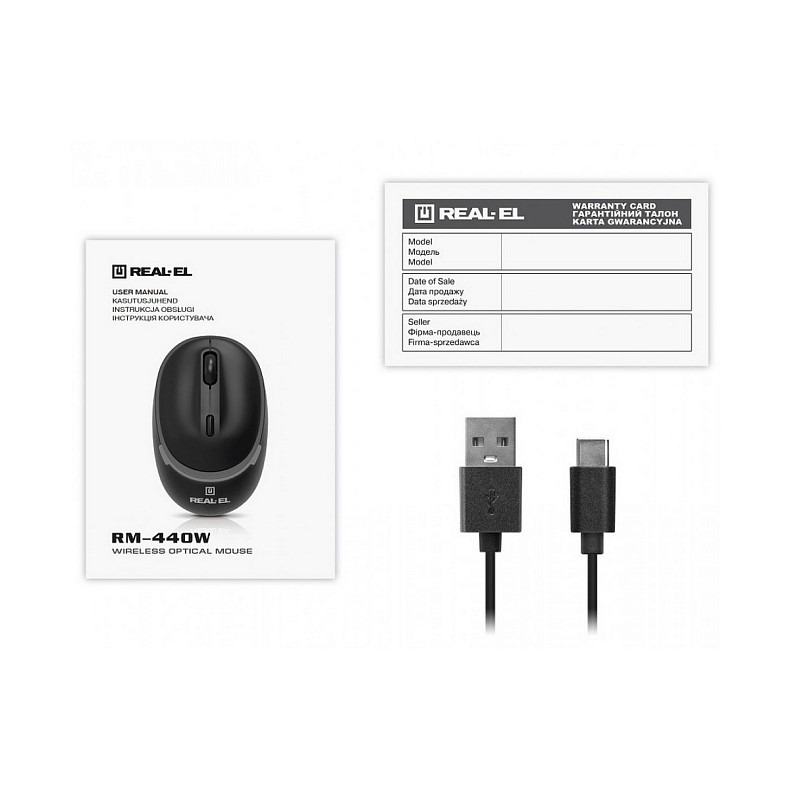 Миша бездротова REAL-EL RM-440W Black