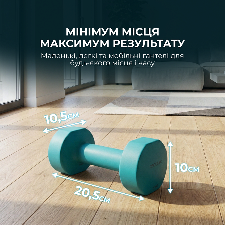 Гантели Cecotec Drumfit 500 DoubleNeo (2шт по 5кг)