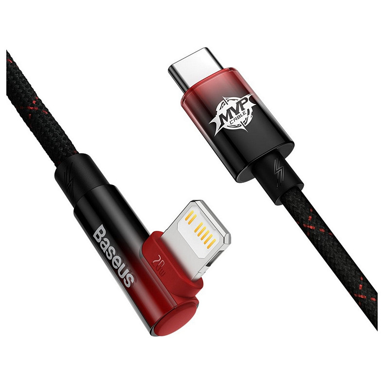 Кабель Baseus MVP 2 USB Type-C - Lightning, 20W, 1м Black/Red (CAVP000220)