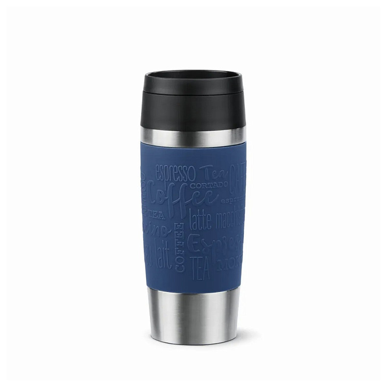 Термочашка Tefal Travel Mug Classic, 360мл, нержавіюча сталь, синій (N2020310)
