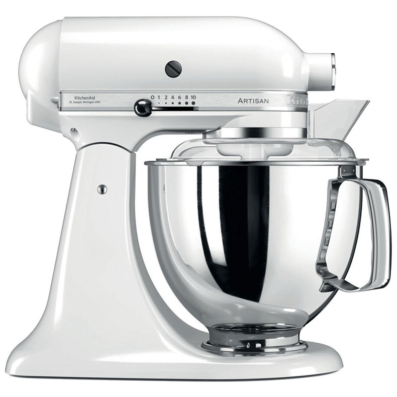 Кухонный комбайн KitchenAid Artisan 4,8 л 5KSM175PSEWH с откидным блоком белый