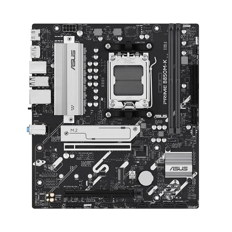 Материнская плата ASUS PRIME B850M-K sAM5 B850 4xDDR5 M.2 HDMI DP mATX