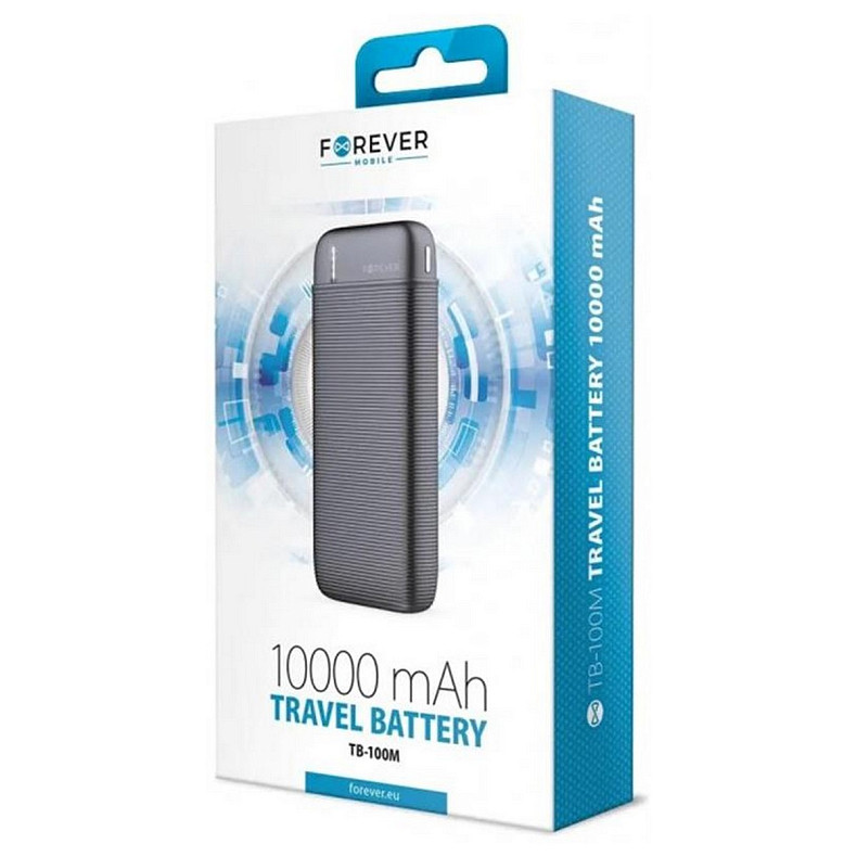 Універсальна мобільна батарея Forewer TB-100M 10000mAh Black (1283126565090)