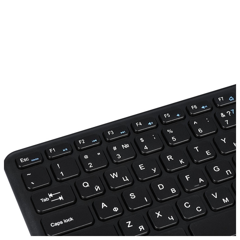 Клавиатура 2E KT100 WL Ukr Black (2E-KT100WB_UA)