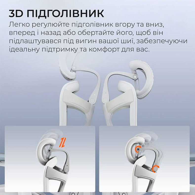 Крісло офісне з підставкою для ніг Sihoo DORO C300 Pro Mesh White