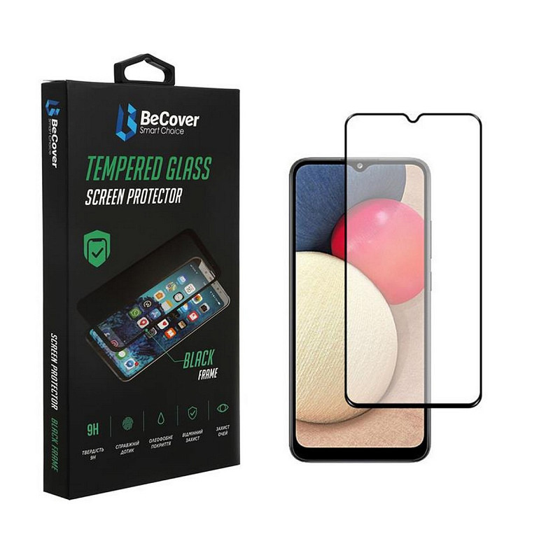 Защитное стекло BeCover для Samsung Galaxy A03s SM-A037 Black (706776)
