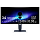 Монитор DELL 34" AW3425DW 2xHDMI, DP, USB, QD-OLED, 3440x1440, 21:9, 240Hz, 0.03ms, DCI-P3 99.3%, CU