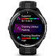 Спортивний годинник Garmin Forerunner 965 Carbon Gray DLC Titanium Bezel with Black Case and Black/Powder Gray Silicone Band