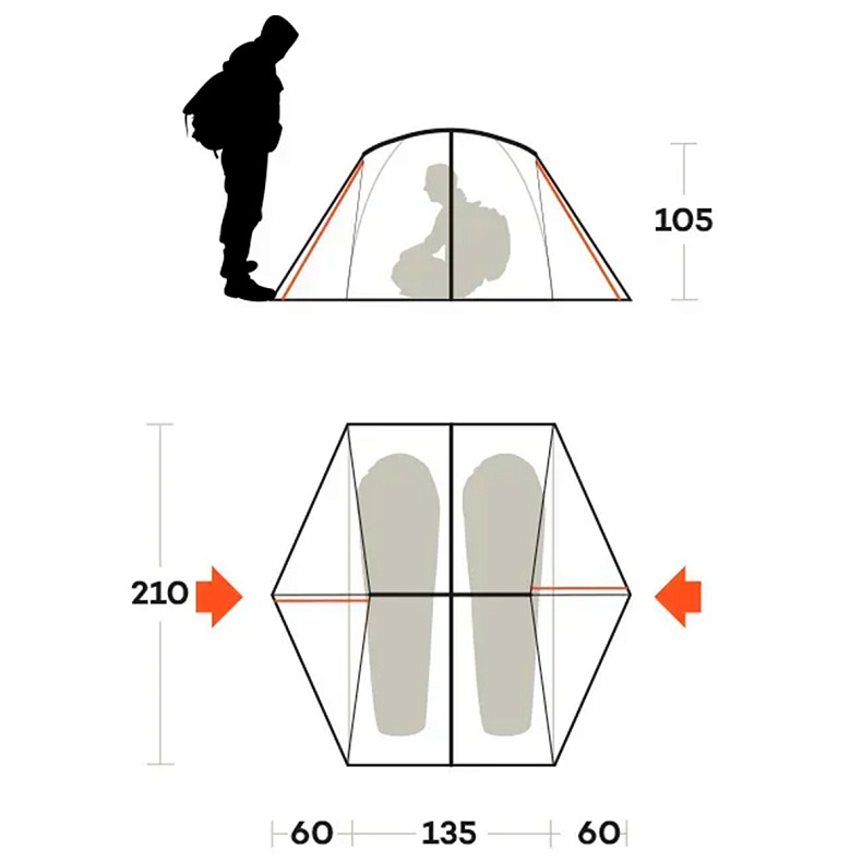 Палатка двухместная Ferrino Grit 2 Olive Green (91188LOOFR)