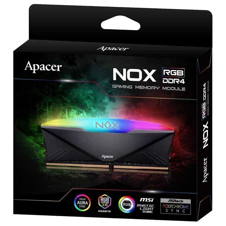 ОЗУ DDR4 2х16GB/3600 Apacer NOX RGB Black (AH4U32G36C25YNBAA-2)