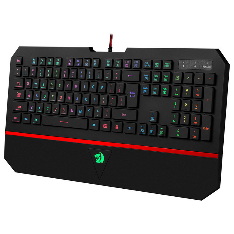 Клавиатура Redragon Karura2, игровая, RGB, подставка, UKR, USB