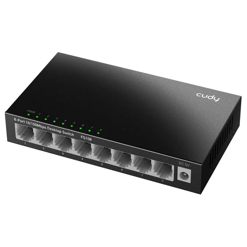 Коммутатор Cudy FS108, 8 портовый 10/100 Mbps Metal Switch