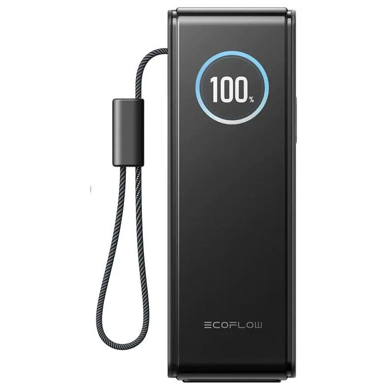 Павербанк EcoFlow RAPID Power Bank с кабелями 25000mAh черный