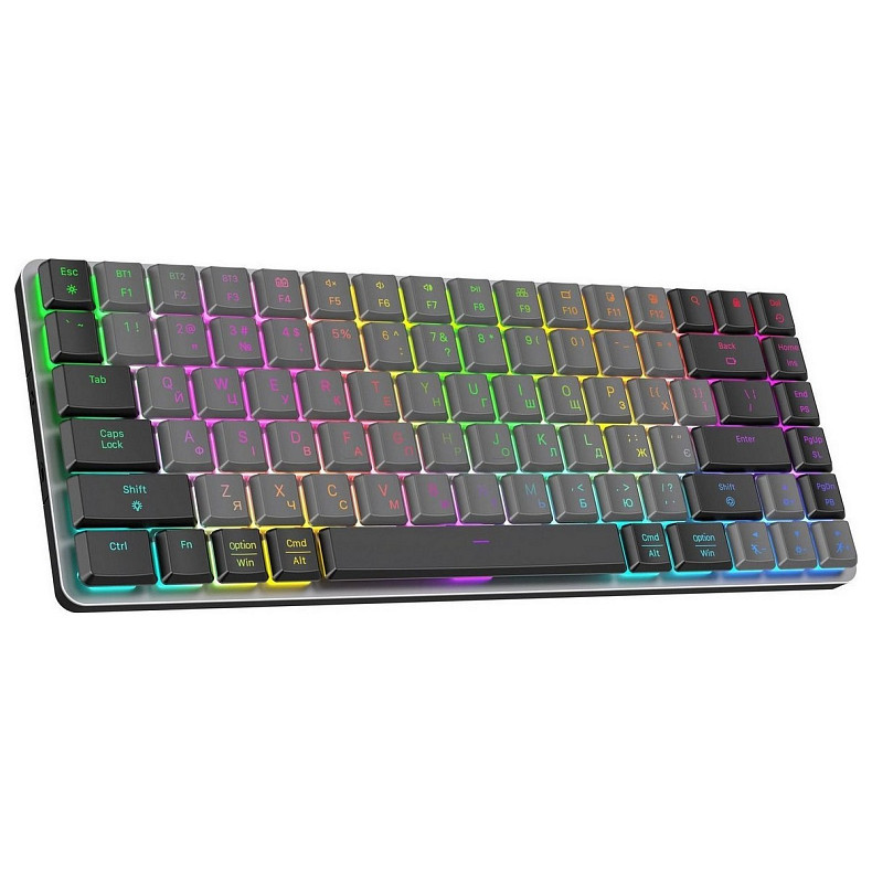 Клавиатура GamePro MK230R Red Swich Low Profile RGB Wireless/Bluetooth Dark Gray