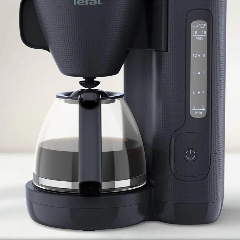 Кавоварка Tefal крапельна Morning Black Knight 1.25л, мелена, чорний