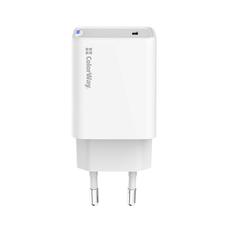 Зарядний пристрій ColorWay GaN Mini 45W PD Port PPS USB-C White (CW-CHS057PD-WT)