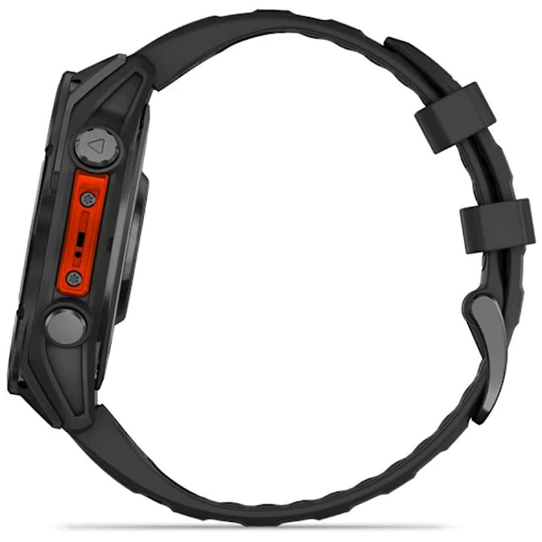 Спортивные часы GARMIN Fenix 8 47mm AMOLED Slate Grey with Black Silicone Band