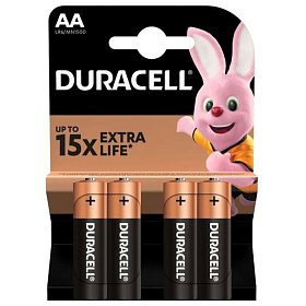 Батарейки щелочные Duracell AA (LR06) MN1500 4 шт (5000394052536)